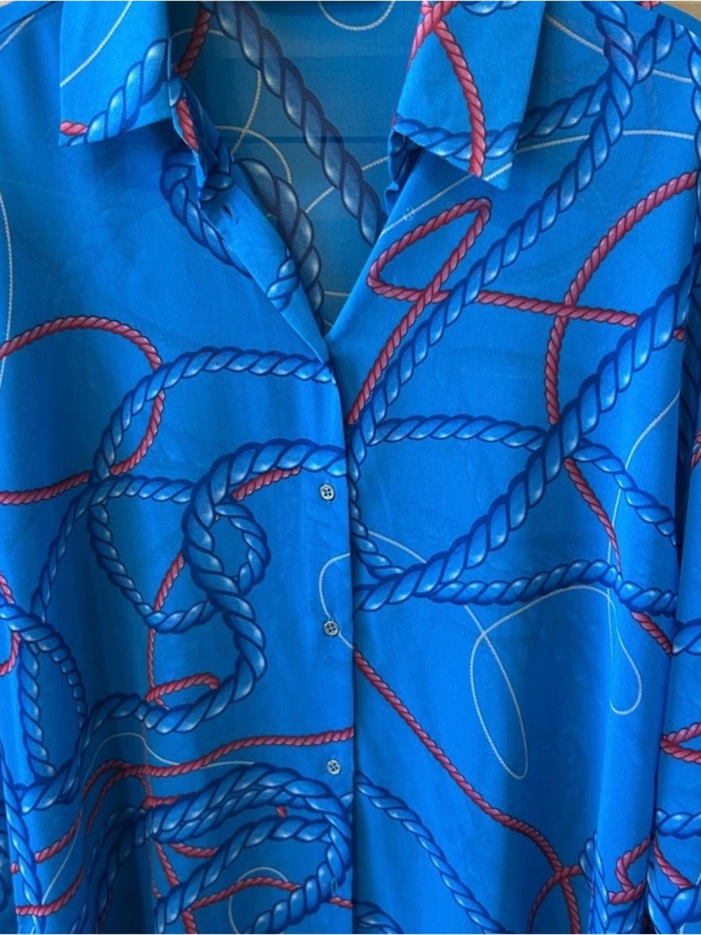Zara Nautical Sheer Blouse - Picture 4 of 13